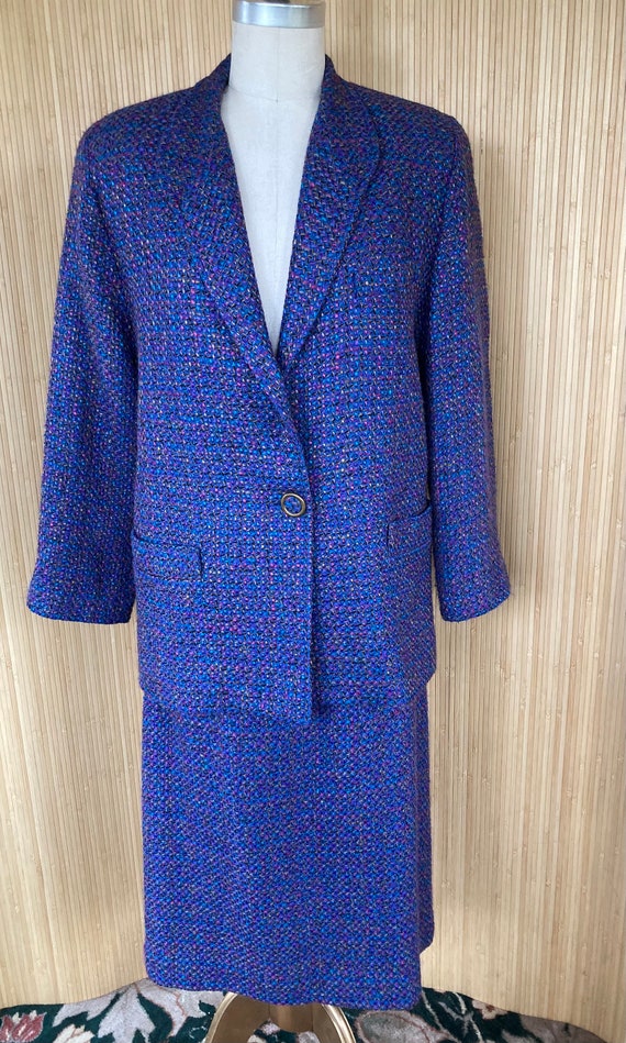 1980s Lilli Ann Collections Jewel Tone Suit Gem