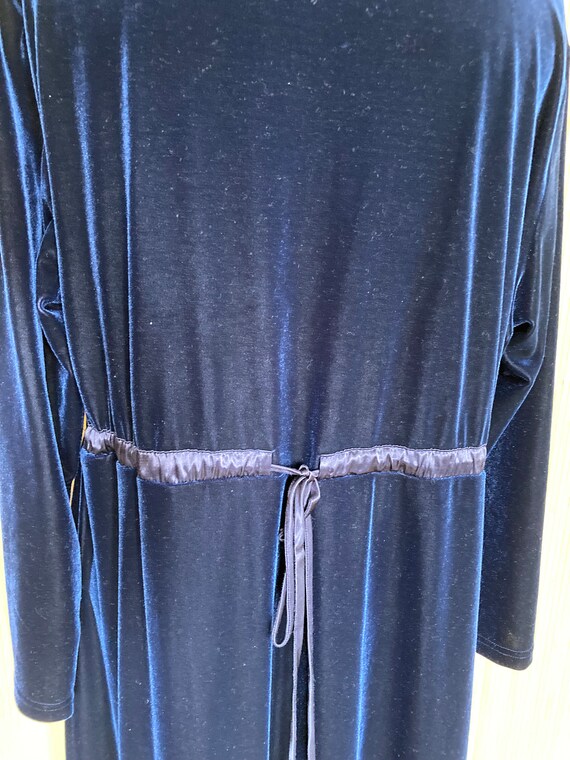 CDC Midnight Blue Velour Dress - image 4