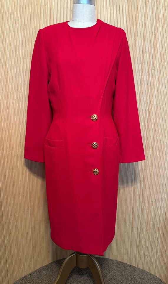 Vintage Red Lady Boss Power Dress