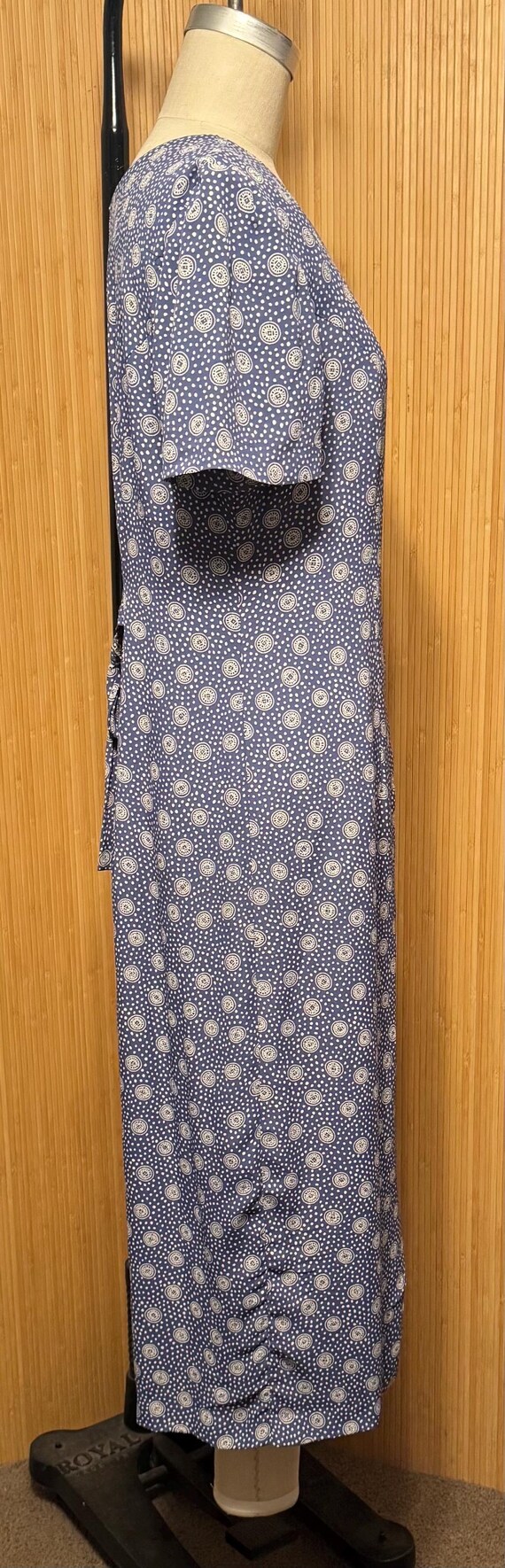 90s Talbots Circle & Dot Print Short-Sleeve Butto… - image 2