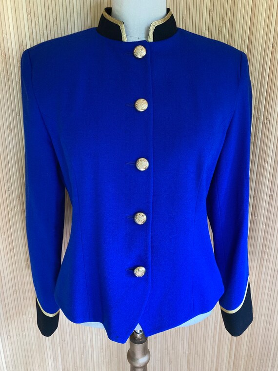 Vintage Casual Corner Cropped Royal Blue Jacket