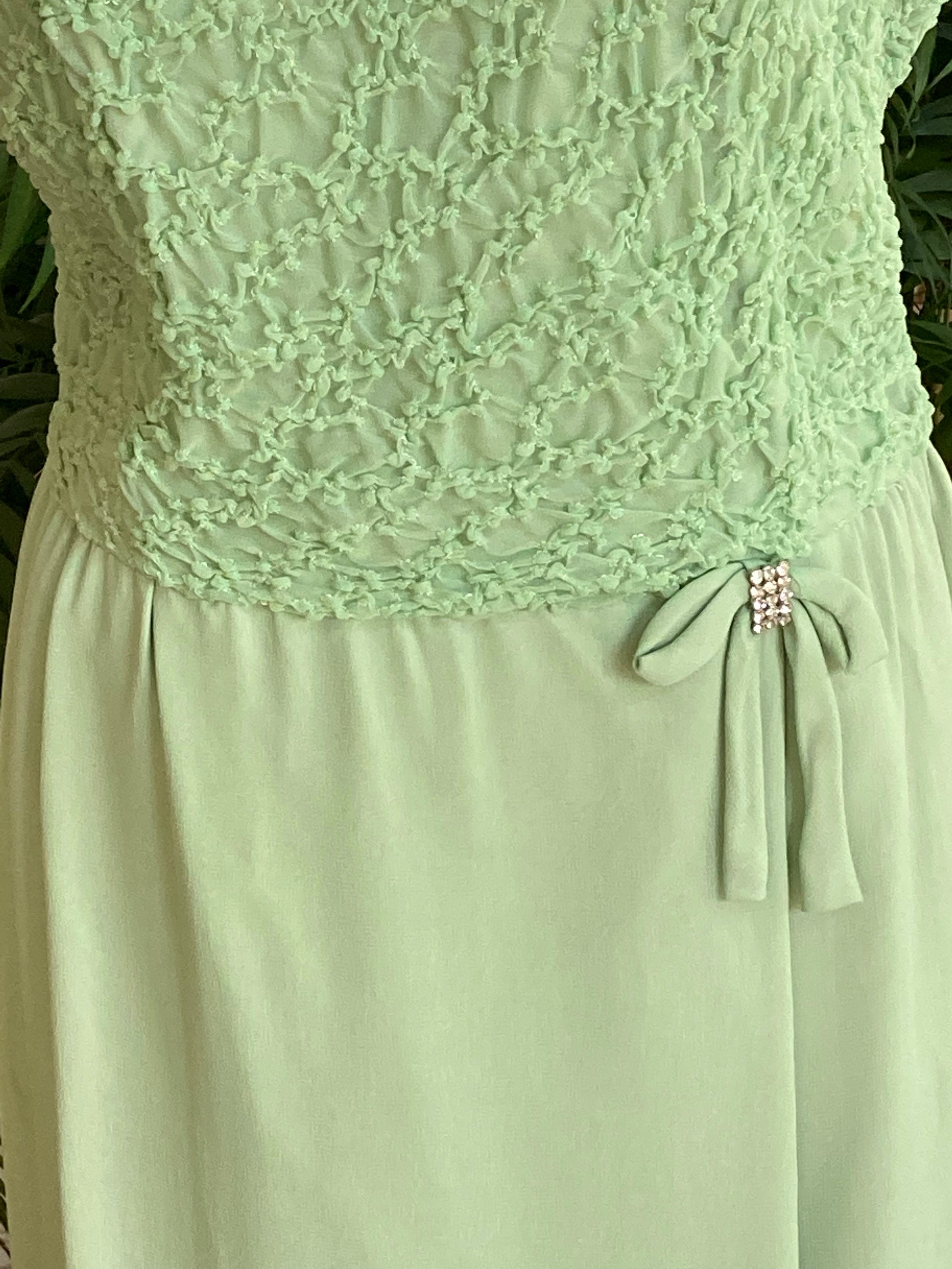 1960s Apple Green Cocktail Dress - Etsy
