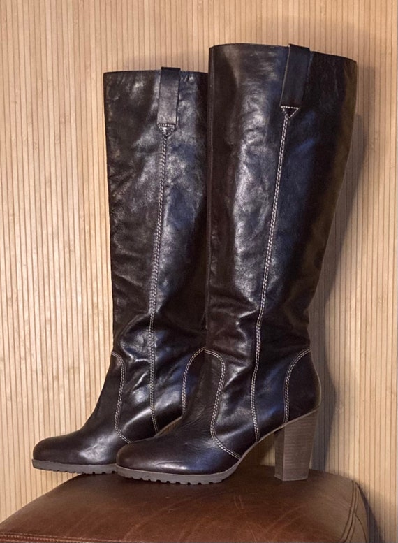 1990s Boden Chocolate Brown Knee High Boots