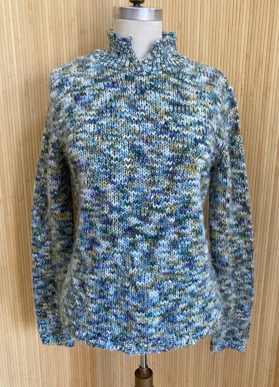 Talbots Variegated Sweater in Spring Blues and Gre