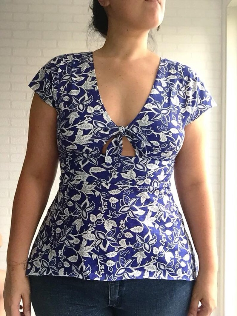 Aphrodite Dress PDF Sewing Pattern Tie Front Dress, Tunic, Maxi, Breastfeeding Friendly, Vintage Inspired, Mini, Midi, High Low, Dolman image 6