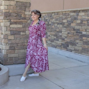 Marsha Wrap Dress PDF Sewing Pattern Wrap Dress, Corssover, Breastfeeding Friendly, Maternity Option, Plus Size, Maxi Dress, Mini Dress image 5