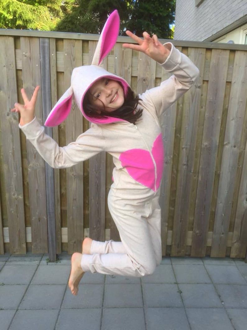 Kids Cosplaysuit PDF Sewing Pattern, bodysuit, pajamas, costume, hood, dinosaur, dog, cat, bunny, unicorn, lion, insect, bear, cosplay image 7