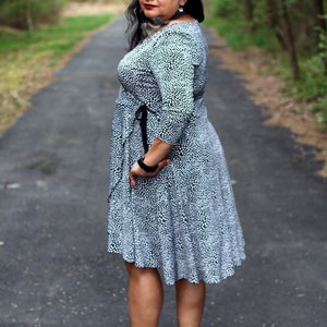 Marsha Wrap Dress PDF Sewing Pattern Wrap Dress, Corssover, Breastfeeding Friendly, Maternity Option, Plus Size, Maxi Dress, Mini Dress image 7