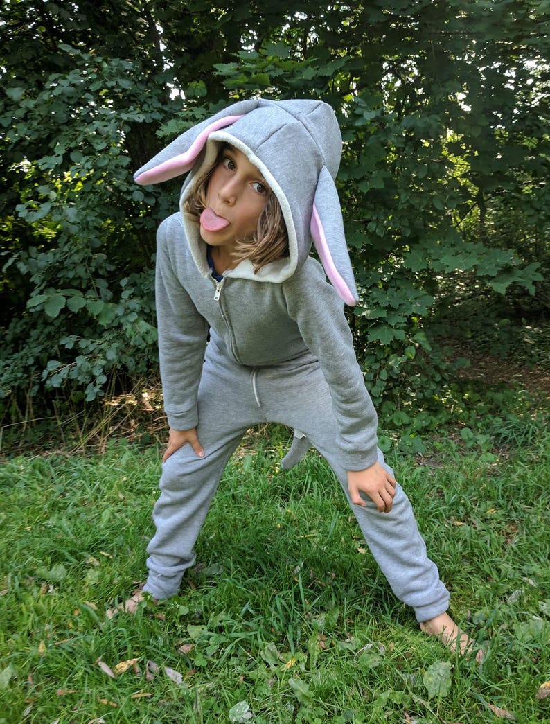 Kids Cosplaysuit PDF Sewing Pattern, bodysuit, pajamas, costume, hood, dinosaur, dog, cat, bunny, unicorn, lion, insect, bear, cosplay image 3