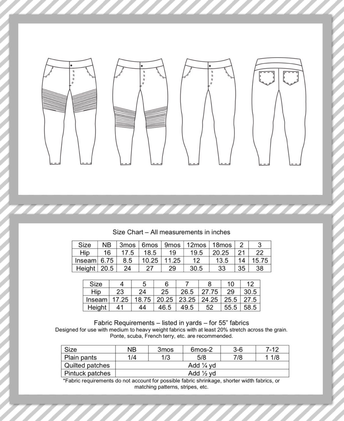 Kids Resistance Motos PDF Sewing Pattern, Moto Pants, Slim Leg, Tapered  Pants, Pockets, Motocross, Knee Patches, Thigh Patches, Kids Pattern 