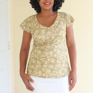 Garden Party Top and Dress PDF Sewing pattern - Hourglass Sewing Proportions