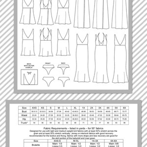 PDF Sewing Pattern Kismet Lingerie Pattern image 2