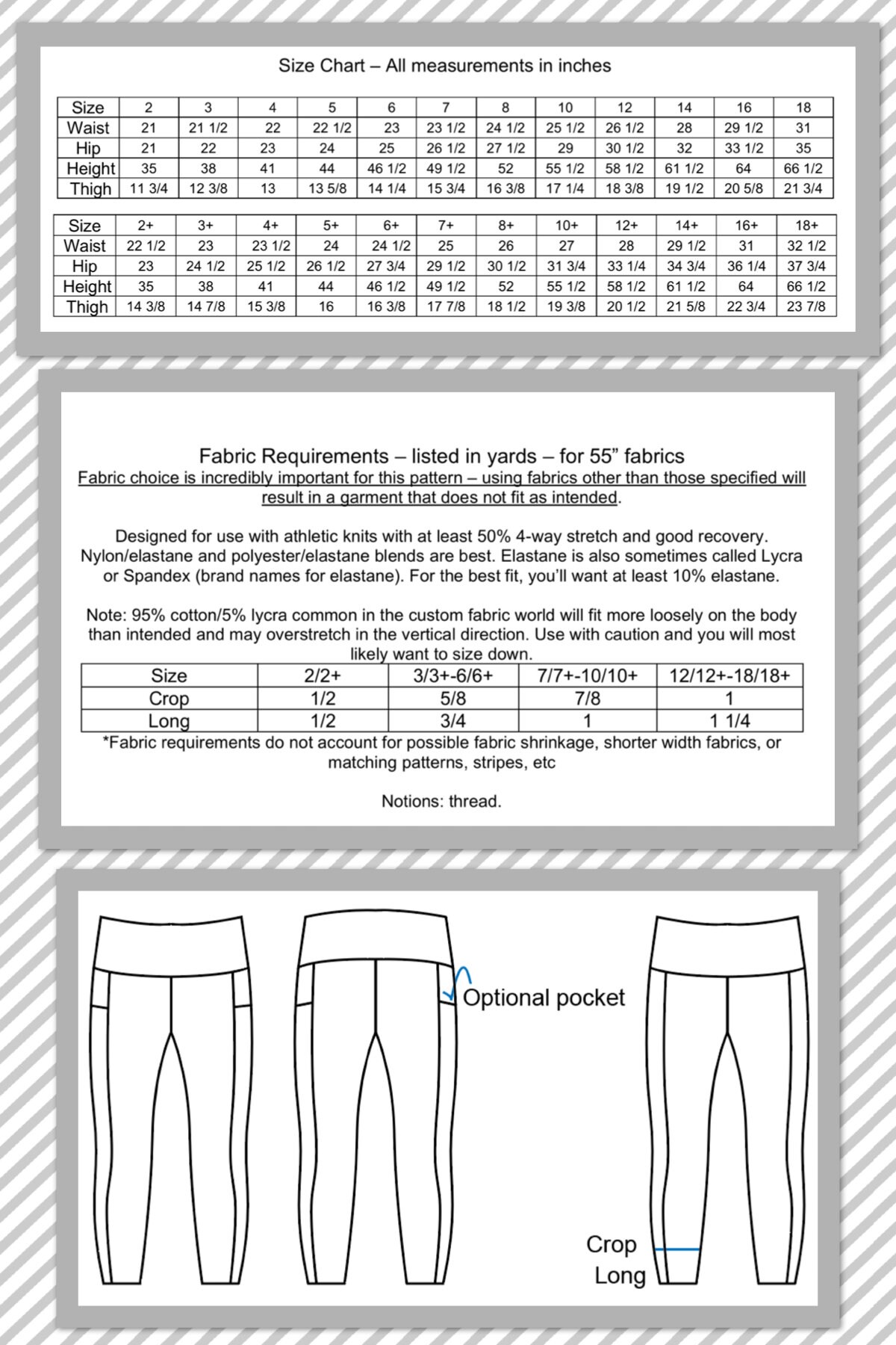 Kids G.O.A.T. Leggings PDF Sewing pattern workout tights | Etsy