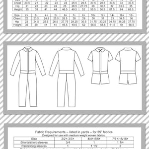 Kids Woven Jumpsuit PDF Sewing Pattern image 2