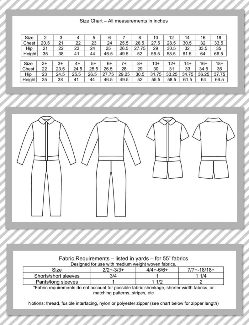 Kids Woven Jumpsuit PDF Sewing Pattern image 2
