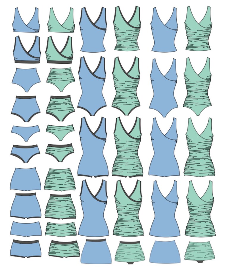 Maternity Swimsuit PDF Sewing Pattern First Crush Swimsuit Etsy
