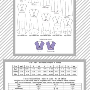 Aphrodite Dress PDF Sewing Pattern Tie Front Dress, Tunic, Maxi, Breastfeeding Friendly, Vintage Inspired, Mini, Midi, High Low, Dolman image 2