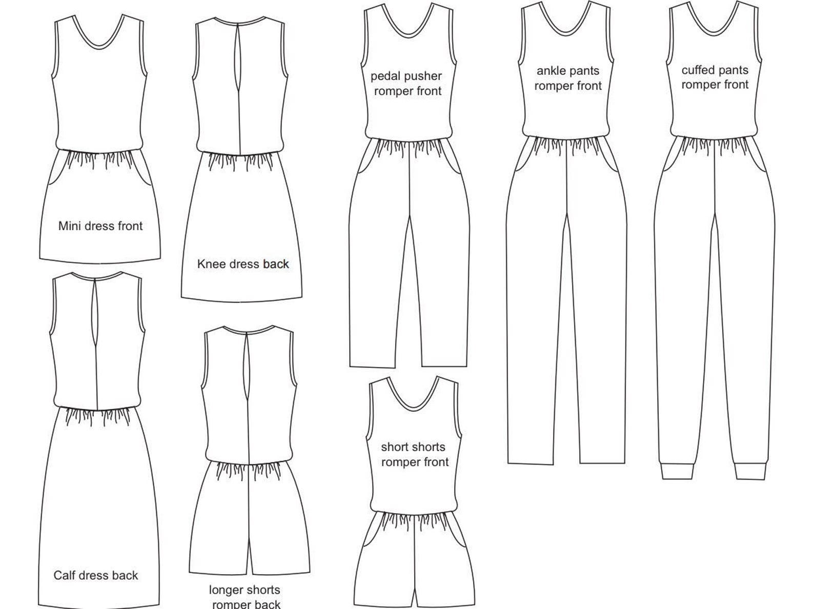PDF Sewing Pattern Guernica Romper and Dress Romper Dress - Etsy