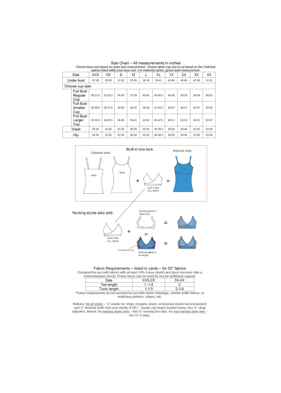 PDF Sewing Pattern The EVERYTHING Tank shelf bra tank nursing Etsy