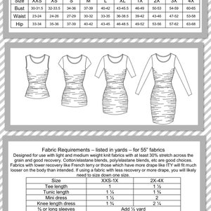 First Day Redux PDF Sewing Pattern Ruched Side Tee and Dress - Etsy