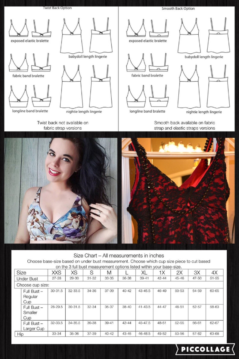 PDF Sewing Pattern Lucky Lingerie Bralette Pattern Lingerie | Etsy