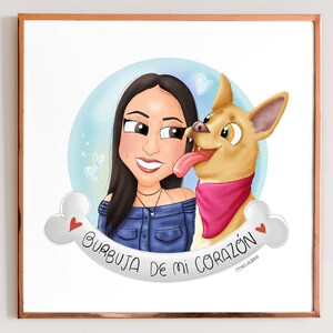 Drawing with pet, Custom Illustration with dog, Custom Portrait, Portrait Cartoon with cat, Digital Gift for a friend, Custom Cartoon Art