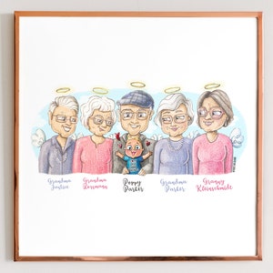 Broers en zussen portret, familietekening, broer en zus cartoon, familie aangepaste portretten, aangepaste illustratie, -alleen digitaal bestand-