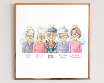 Siblings Portrait, family drawing, Brother and sister cartoon, family Custom Portraits, Custom Illustration,  -Digital file only-