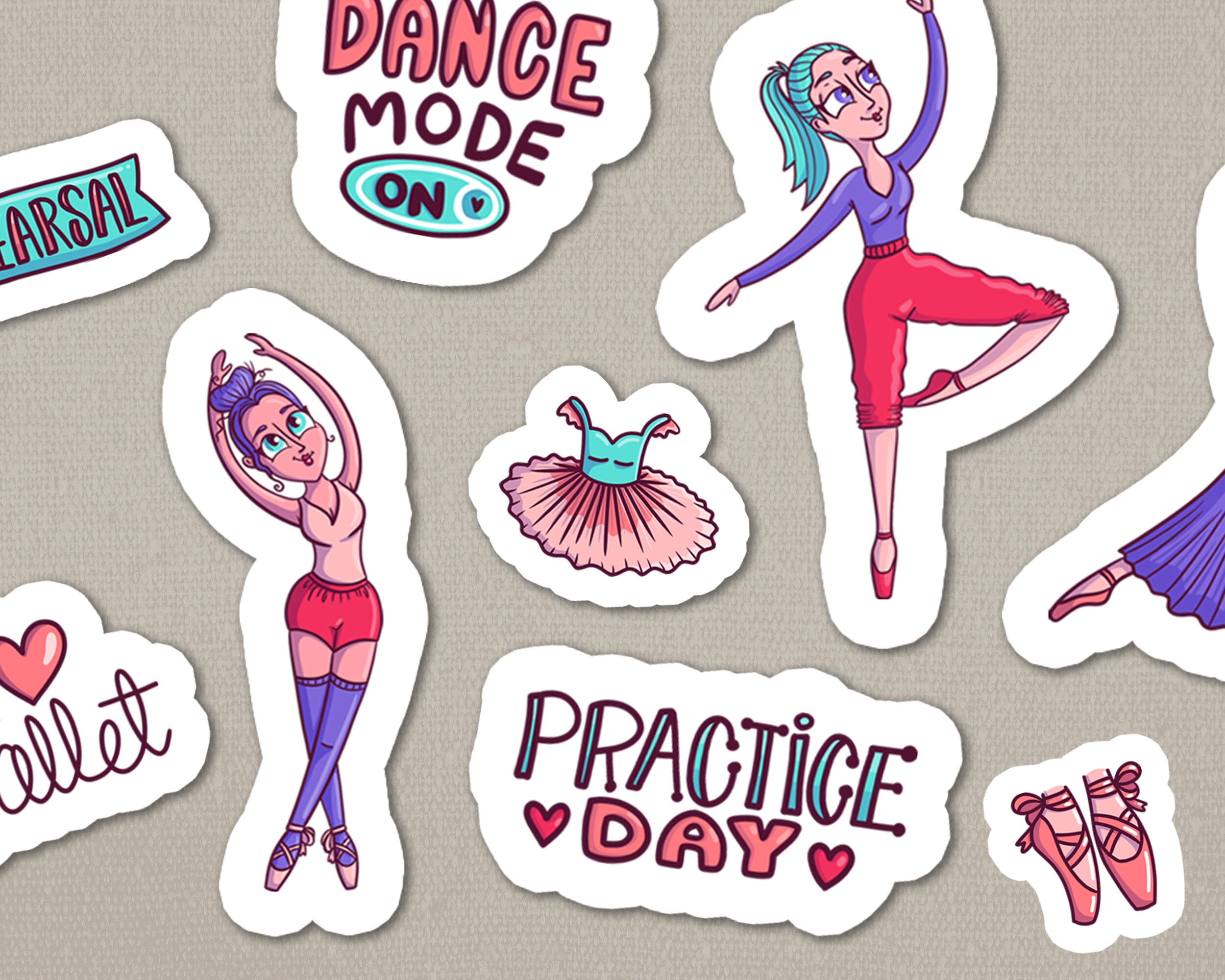 Ballet Printable Stickers, Ballerina Planner Sheet, Recital Sticker ...