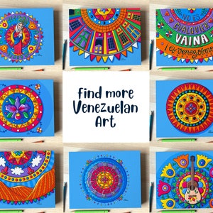 Casitas de Maracaibo Illustration Art Canvas Gallery Wraps. Casas del Saladillo Canvas Print Wall Art. Venezuelan colorful houses Wall Decor image 6