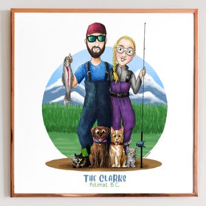 Couple portrait. Cartoon illustration. Unique wedding gift. Custom drawing. Paper anniversary. couple drawing - Digital file only-