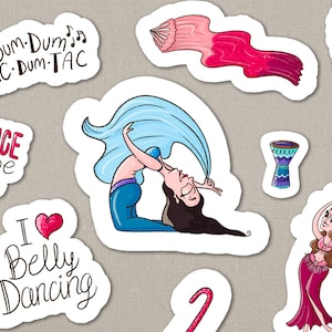 Bellydance printable Stickers, Dance Class Planner Sheet, Recital Sticker, Dance Decal, Oriental dancer, Rehearsal Sticker, Love Dance