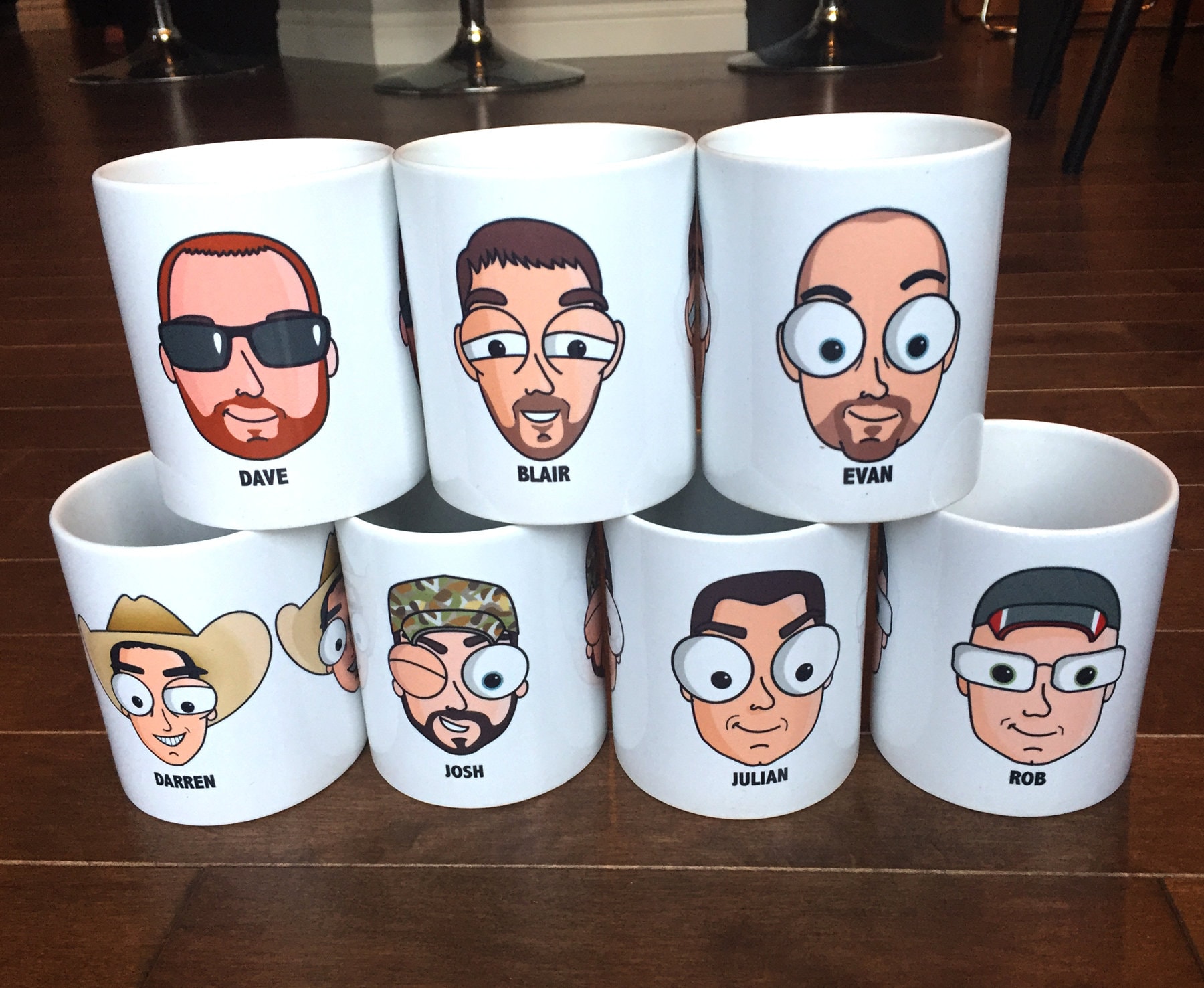 Custom Illustrated Mugs Personalized Coffee Mug Gift For Etsy