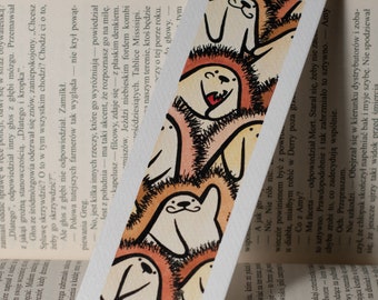 Hedgehog bookmark /NOT PRINTED/ watercolor hedgehog book marker OOAK