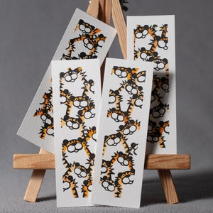 Marque-page tigre /NON IMPRIMÉ/marqueur de livre tigre aquarelle OOAK