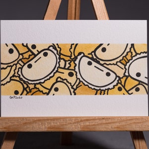 MINI pierogi watercolor painting / ooak NOT PRINTED original art