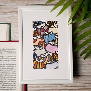 MINI ijsbeer aquarel schilderij / ooak NIET GEDRUKT