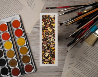 Giraffe bookmark /NOT PRINTED/ watercolor giraffe book marker OOAK