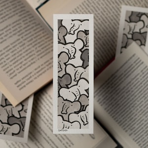 ELEPHANT bookmark watercolor elephant book marker ooak NOT PRINTS