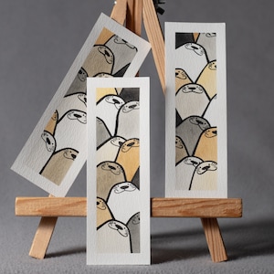 Seal bookmark /NOT PRINTED/ watercolor seal book marker OOAK