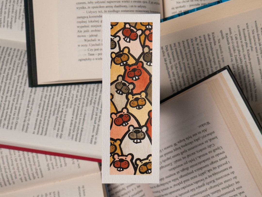 Beaver Bookmark /NOT PRINTED/ Watercolor Beaver Book Marker OOAK - Etsy UK