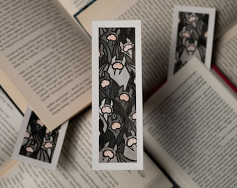 Halloween Bat bookmark /NOT PRINTED/ watercolor bat book marker OOAK