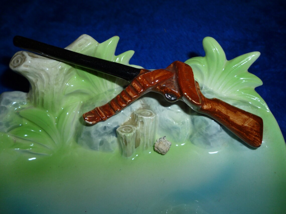 Ashtray gun scene or soap dish Etsy