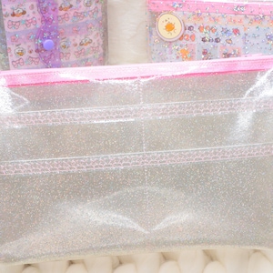 Glitter Pvc XL Planner and Bag Organizer with pockets and zip/Planner Accessories image 7
