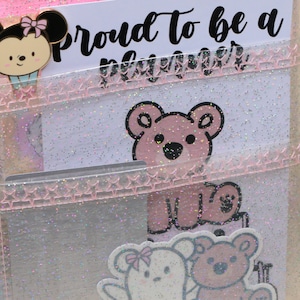 Glitter Pvc XL Planner and Bag Organizer with pockets and zip/Planner Accessories image 3