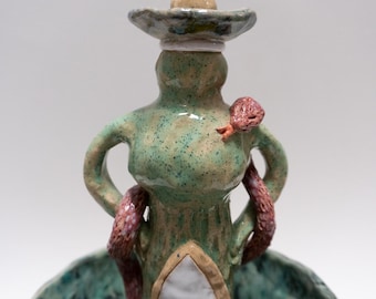 Ceramic sculpture - "The Snake Goddess"