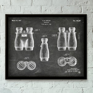Binoculars Patent Print - 1947 - Poster Wall art Illustration Print Art Home Decor Vintage Patent - SKU 0201
