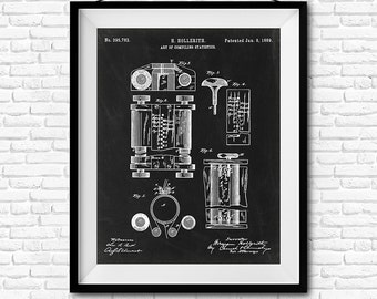 Art de compiler des statistiques Patent Print - 1889 - Affiche Art mural Illustration Imprimer Art Home Decor vintage Patent - SKU 0203
