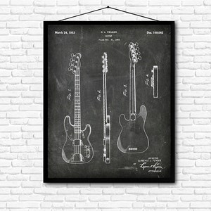 Guitar Patent Print - 1953 - Poster Wall art Illustration Print Art Home Decor Vintage Patent - SKU 0278