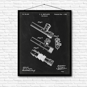 Fire Escape Patent Print - 1885 - Poster Wall art Illustration Print Art Home Decor Vintage Patent - SKU 0235